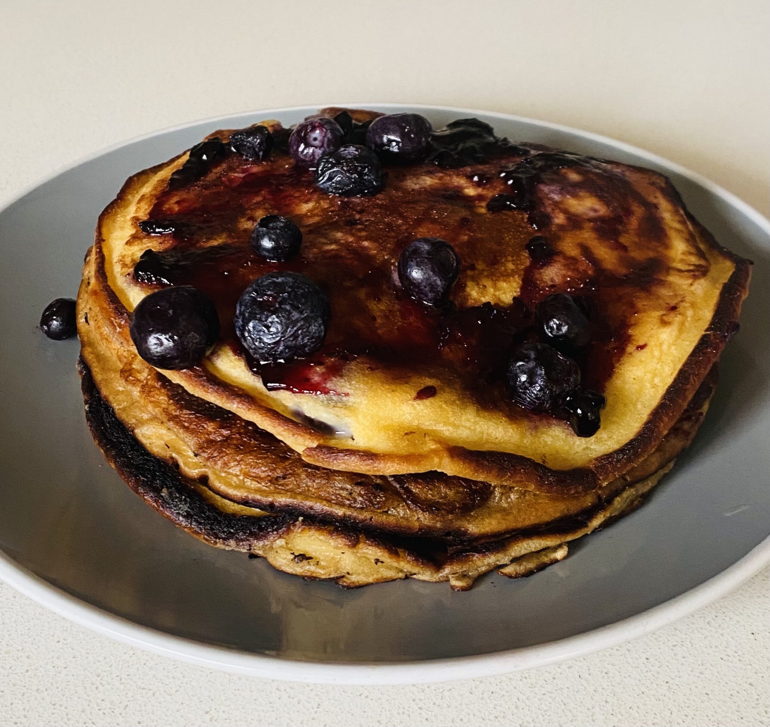 Ricotta Blueberry Pancakes |