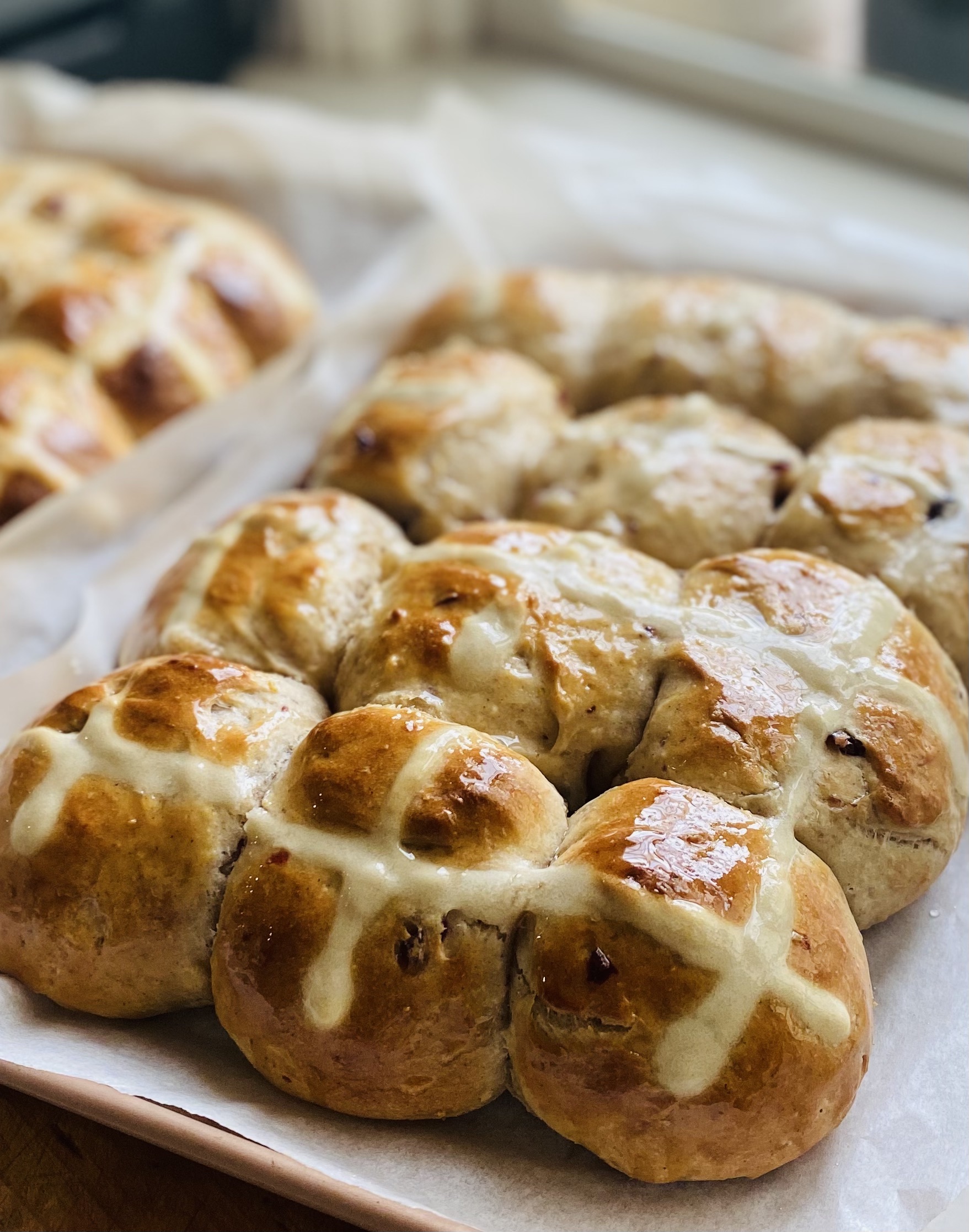 Orange & Cranberry Hot Cross Buns |